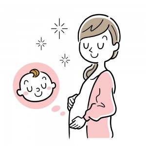 妊娠している女性のイラスト